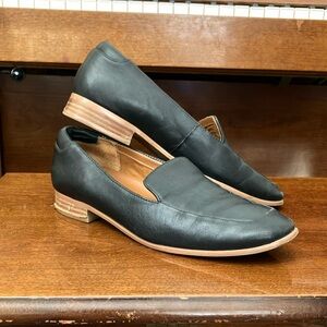 Franco Sarto Black Leather Loafers